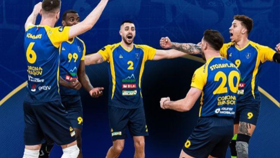 Volei masculin: Corona Brașov a eliminat-o pe Știința București și s-a calificat în cupele europene