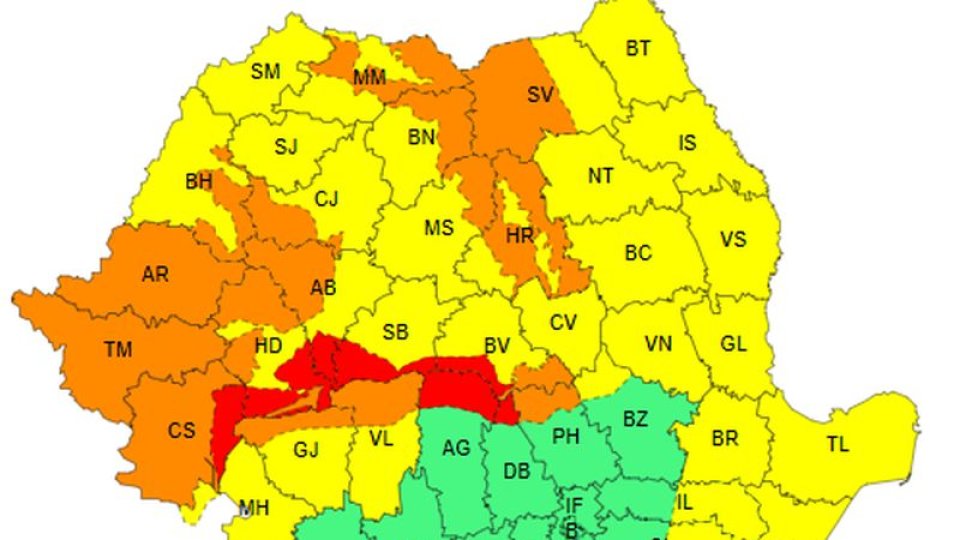 COD ROȘU de viscol în zona montană a județului Brașov!