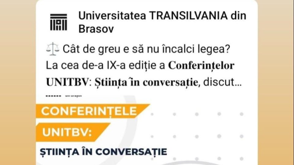 Conferințele UNITBV: Știința în conversație, la o nouă ediție