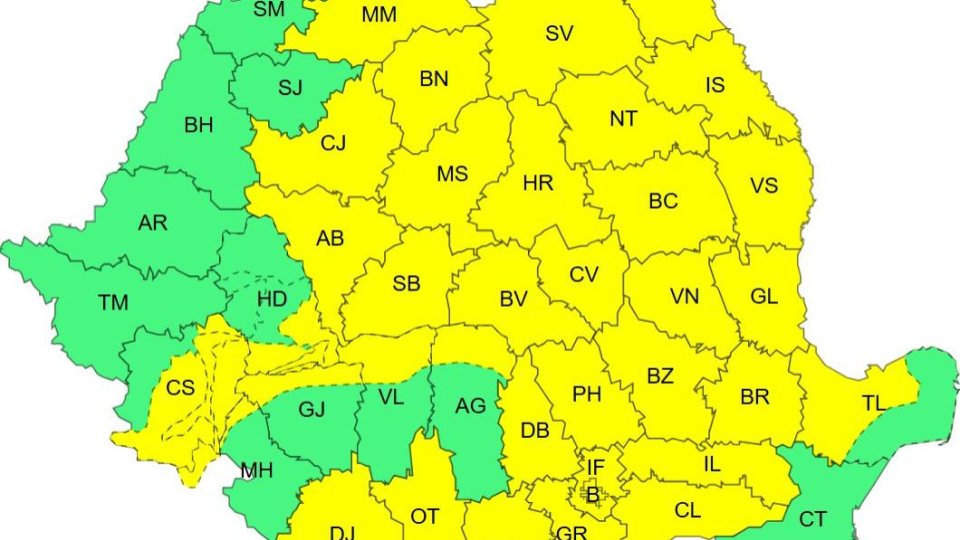 COD GALBEN de furtuni în mare parte din țară